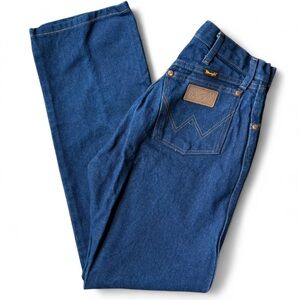 Wrangler Men's Cowboy Cut Dark Wash Blue Jeans - 33x32